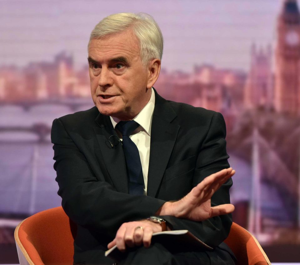  Corbyn's sinister sidekick John McDonnell is set on getting rid of all sane people in the Labour Party