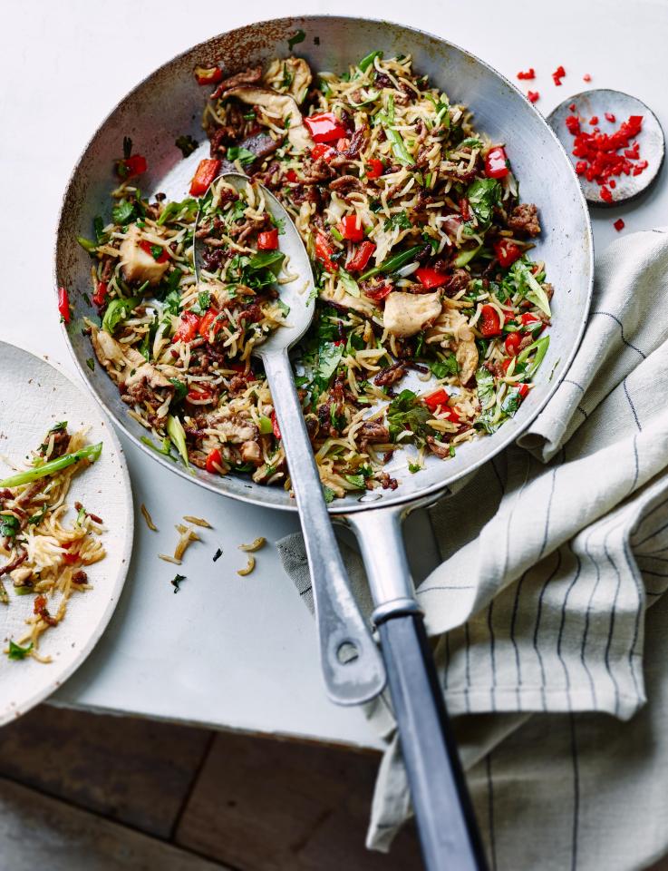  Beef, shiitake and spring onion risotto is an ideal post-workout meal with a perfect balance of carbs and lean meats