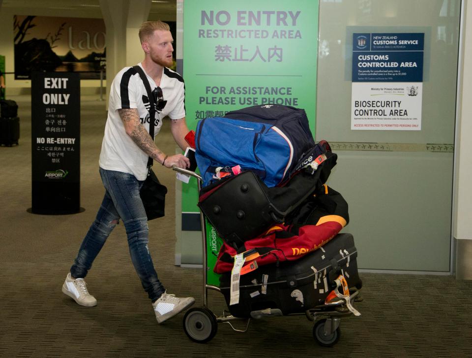  The cricketer, pictured in Christchurch airport in November, was charged with affray in January