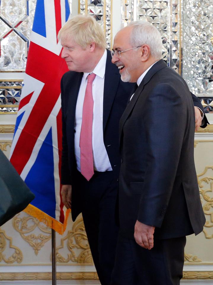  Boris at a previous meeting with Mohammad Javad Zarif