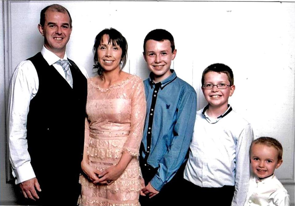  Alan Hawe with his wife Clodagh and their children Liam, 13, Niall, 11 and Ryan, six