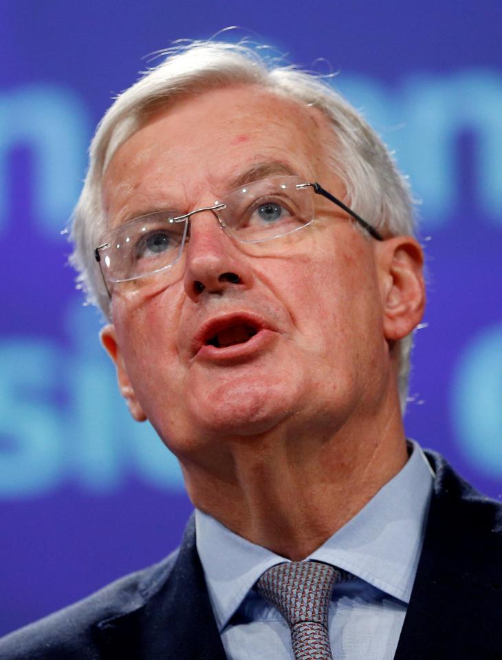  Pro-Brexit businessman Lord Jones showered Michel Barnier with British gifts