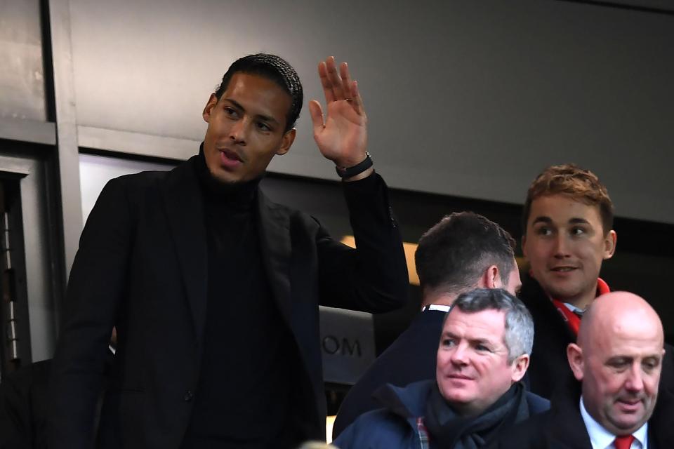  Virgil van Dijk gets warm welcome as he watches Liverpool beat Swansea on Boxing Day