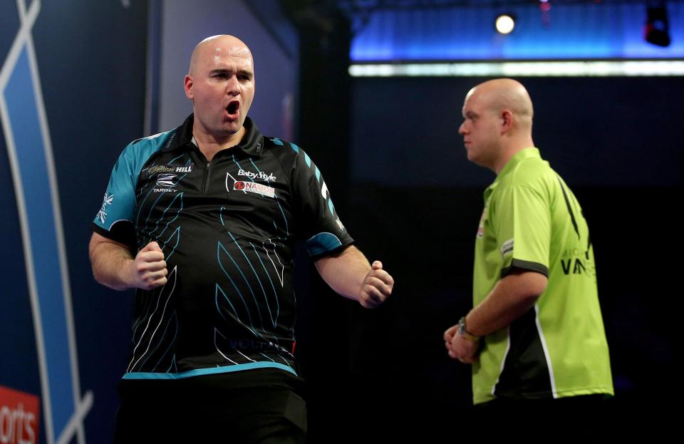  Cross had a number of close calls before reaching the final - Michael van Gerwen missed six match-winning darts in the semi-final