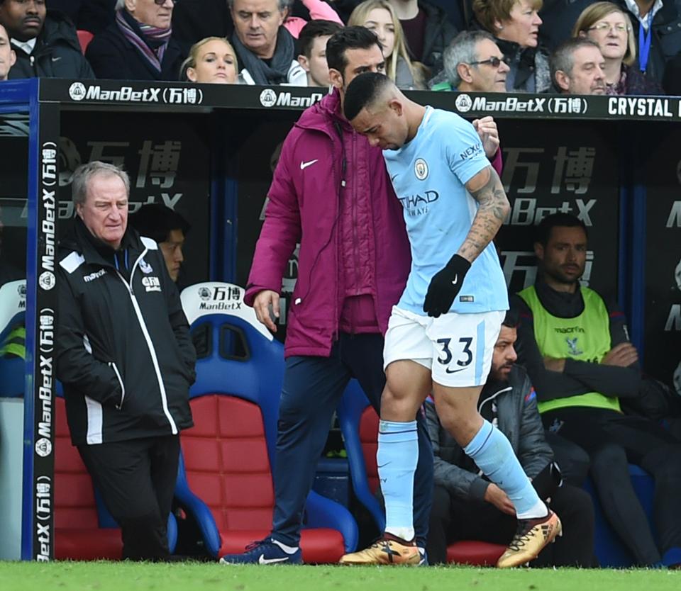 Gabriel Jesus has been ruled out for two months with ligament damage