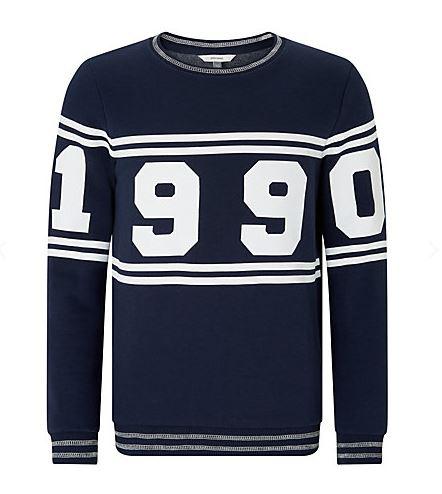  Originally priced at £18, shoppers save 50 per cent on this bold navy knit