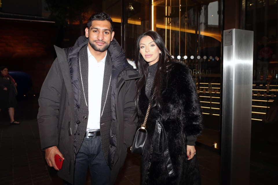 Amir Khan and his pregnant wife Faryal Makhdoom on their way to the Loose Women studios this morning