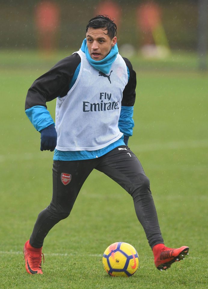  Alexis Sanchez has been forced to train with the kids ahead of his move to Man United