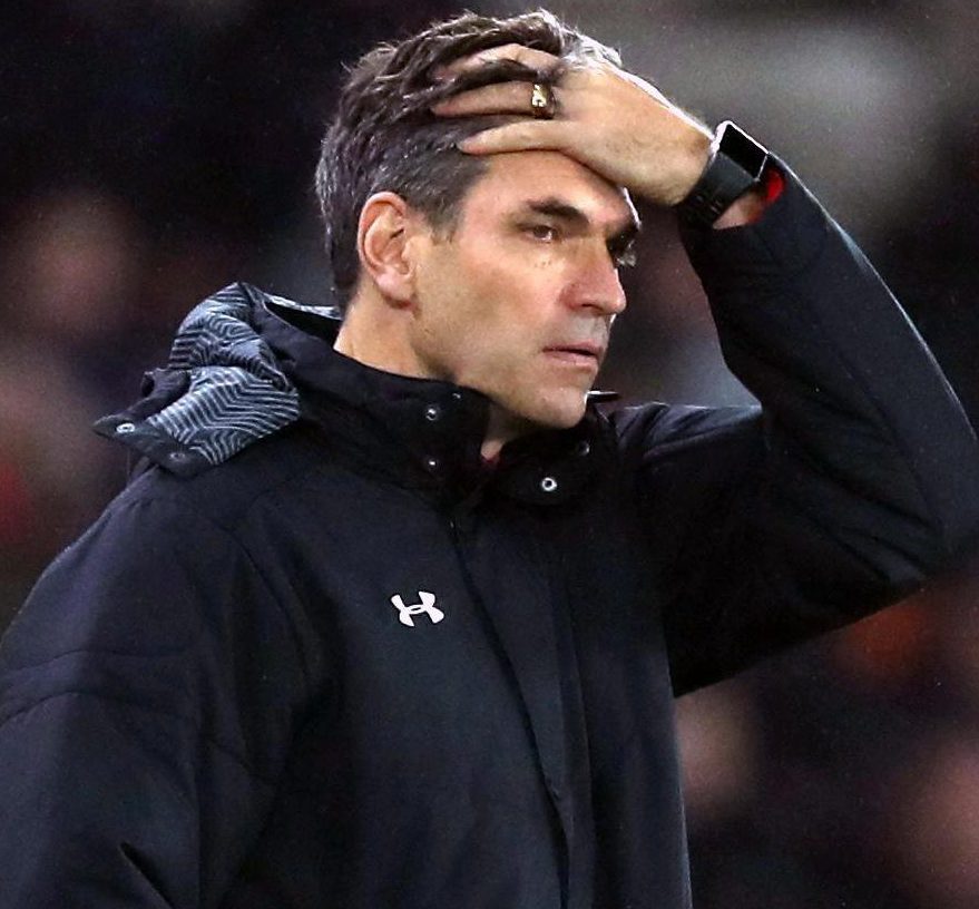  Saints boss Mauricio Pellegrino is under the cosh at St Mary's