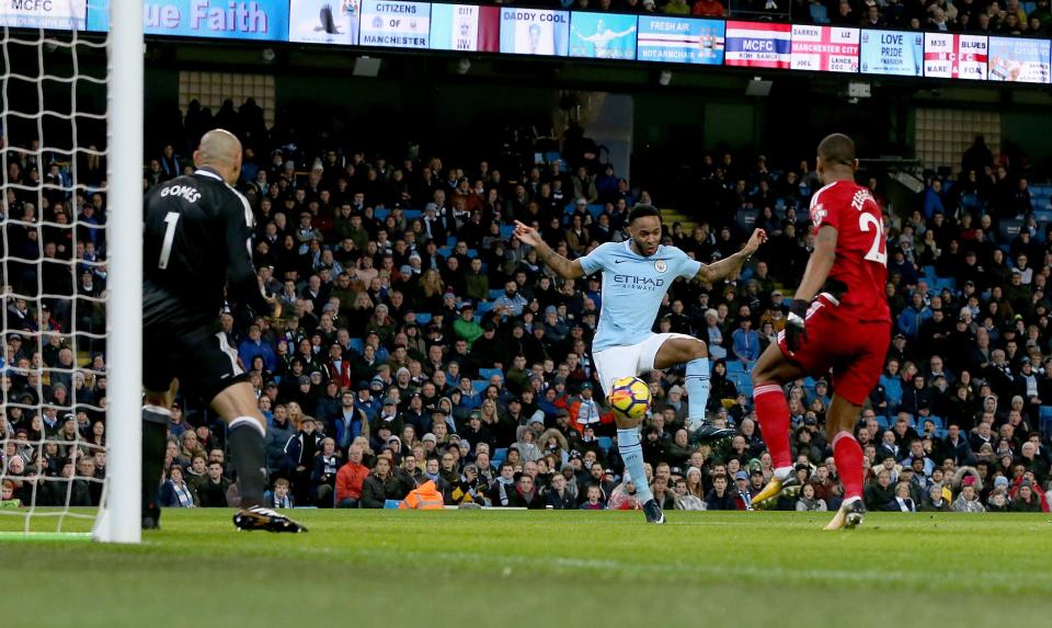  Raheem Sterling scored after just 40 second to give Man City the lead