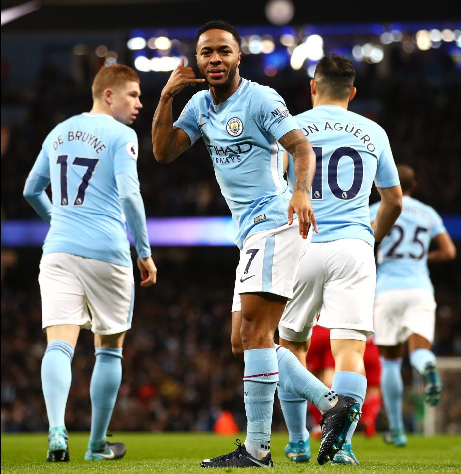  Raheem Sterling pretended to call his mum after bagging against Watford