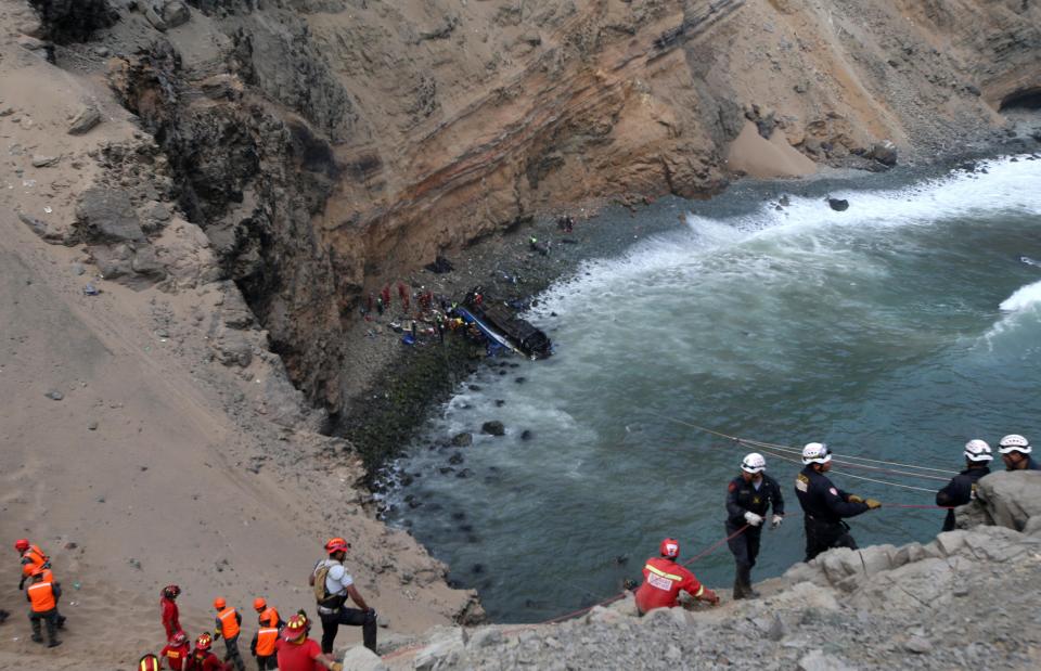 The Pasamayo highway on which the tragedy occurred is only used by trucks and buses