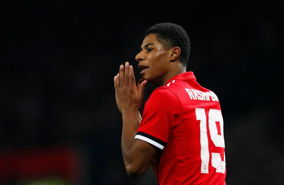  Marcus Rashford hit the woodwork twice as he failed to end his goal drought