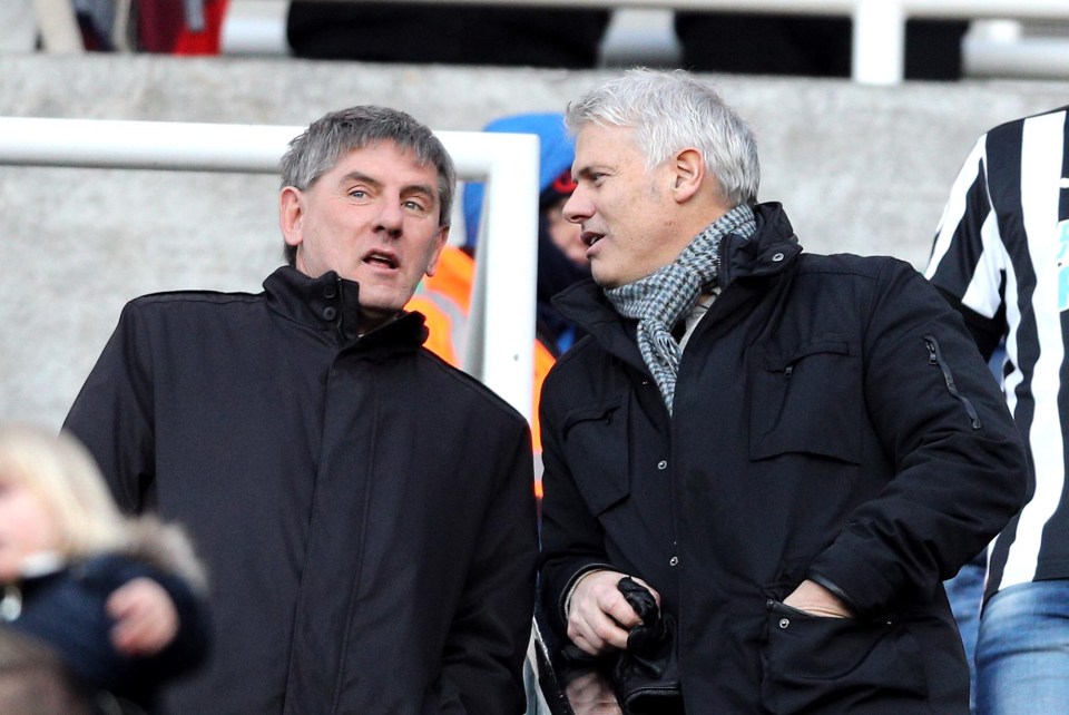 Beardlsey with Rob Lee during Newcastle's FA Cup win over Luton on Saturday