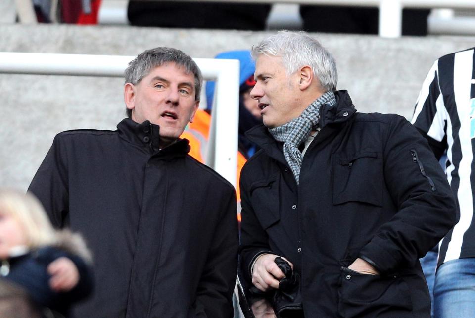 Beardlsey with Rob Lee during Newcastle's FA Cup win over Luton on Saturday