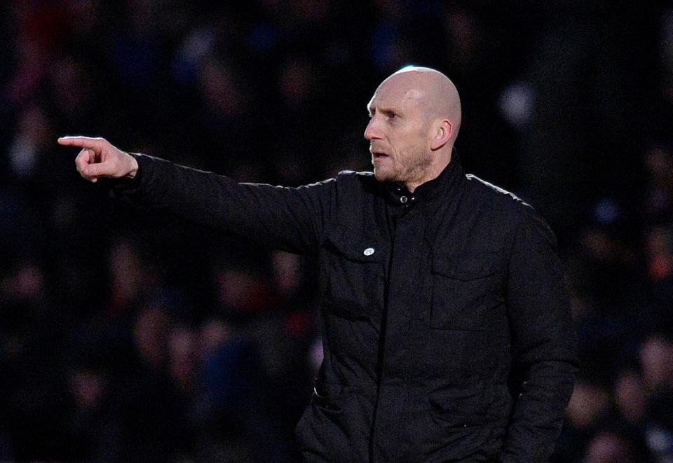  Royals boss Jaap Stam watches on as his side were outplayed by the League Two outfit