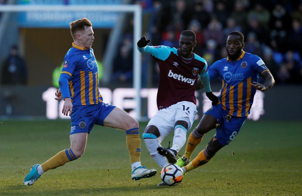 Pedro Obiang tries to find a way through in midfield