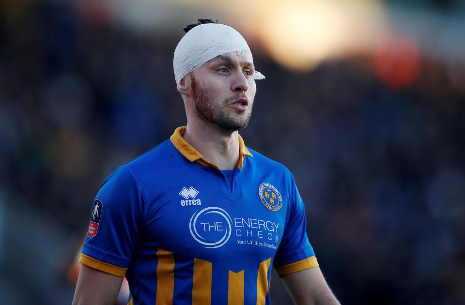 Matt Sadler needed stitches in a head injury after a clash of heads with Andre Ayew