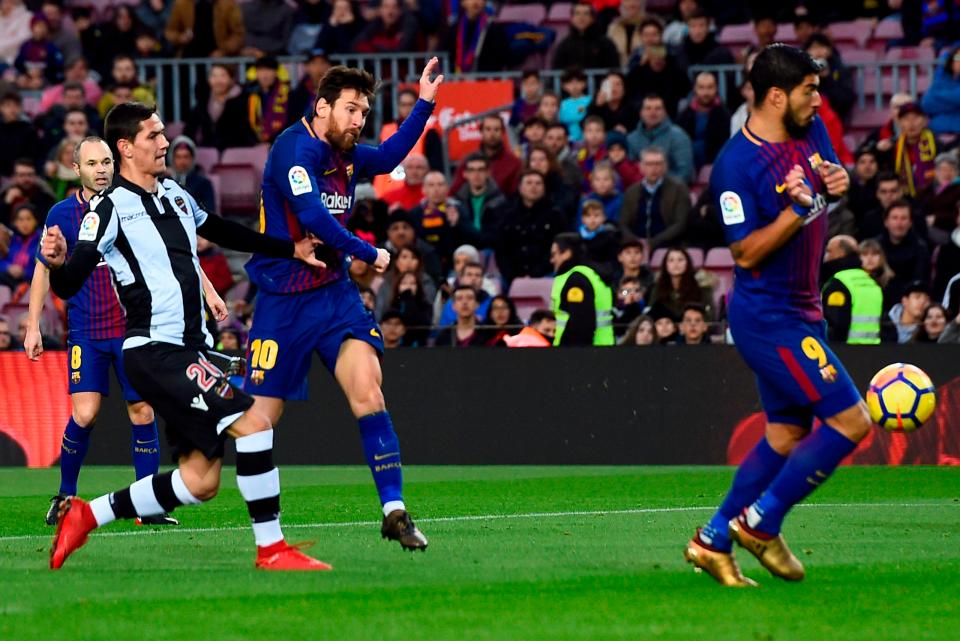  Lionel Messi breaks the deadlock after just 12 minutes