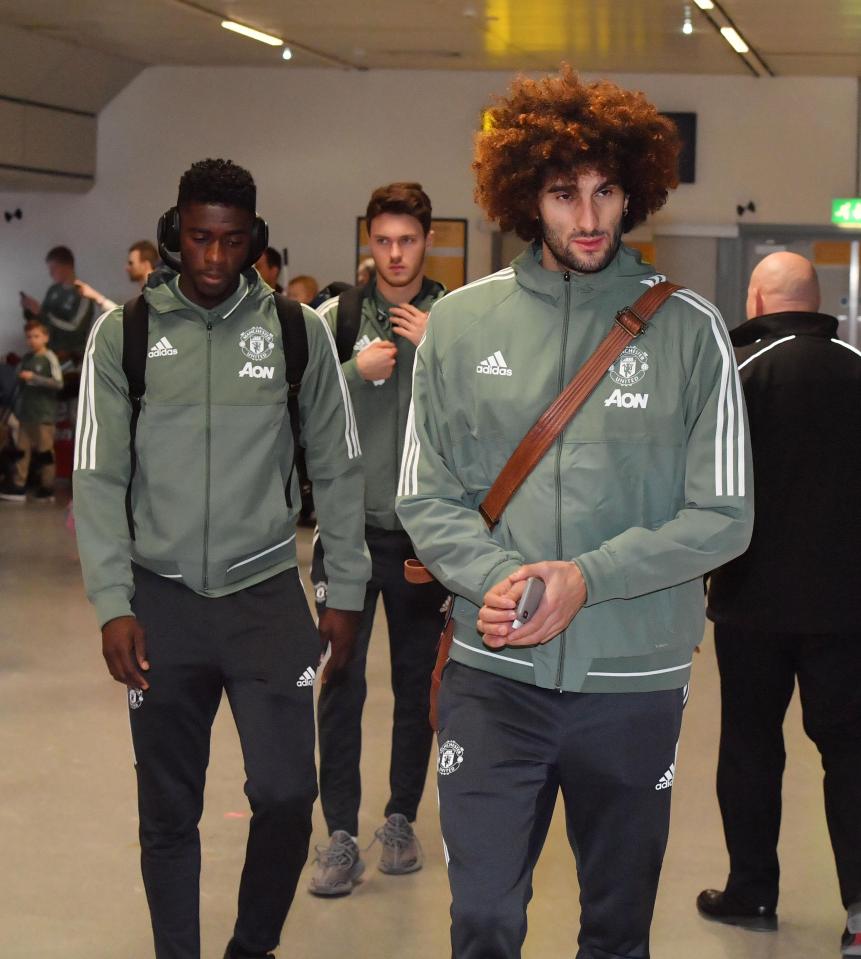  Manchester United contract rebel Marouane Fellaini is with the squad