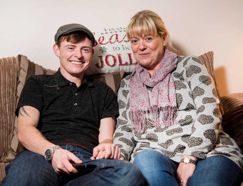 Lucas Parker, left, opened up about the struggle of telling his mum that he identified as a boy