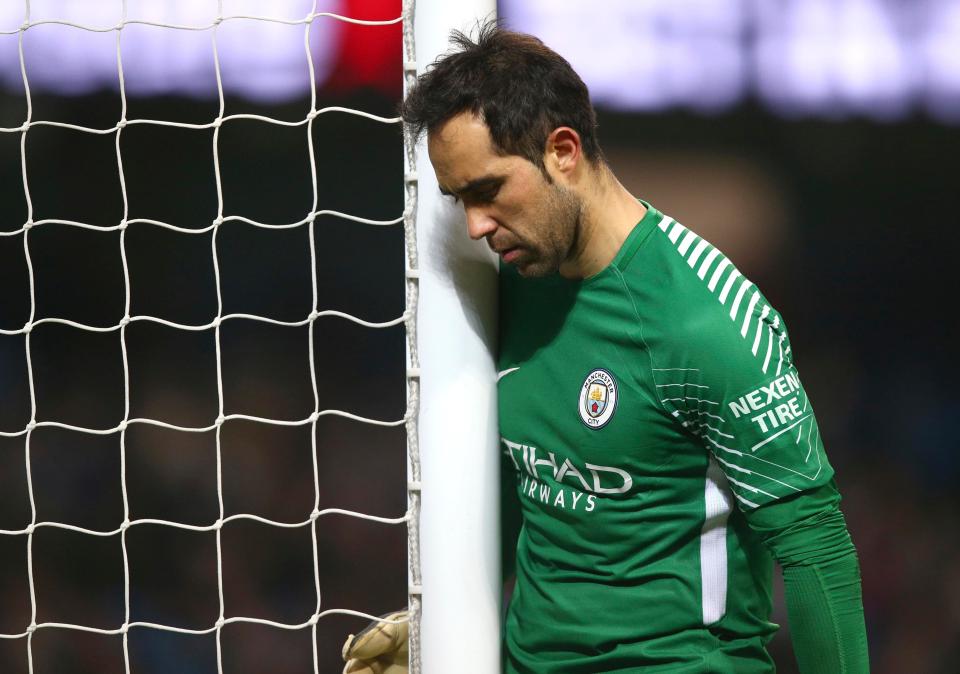  Claudio Bravo could well soon become surplus to requirements at Man City