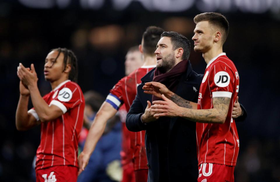  The Championship side were hailed by the travelling fans