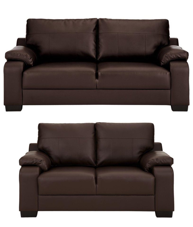  GET the leather look for less with a Dino 3-Seater & 2-Seater Faux Leather Sofa Set, at very.co.uk