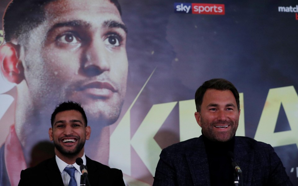 Eddie Hearn and his latest addition Amir Khan were all smiles