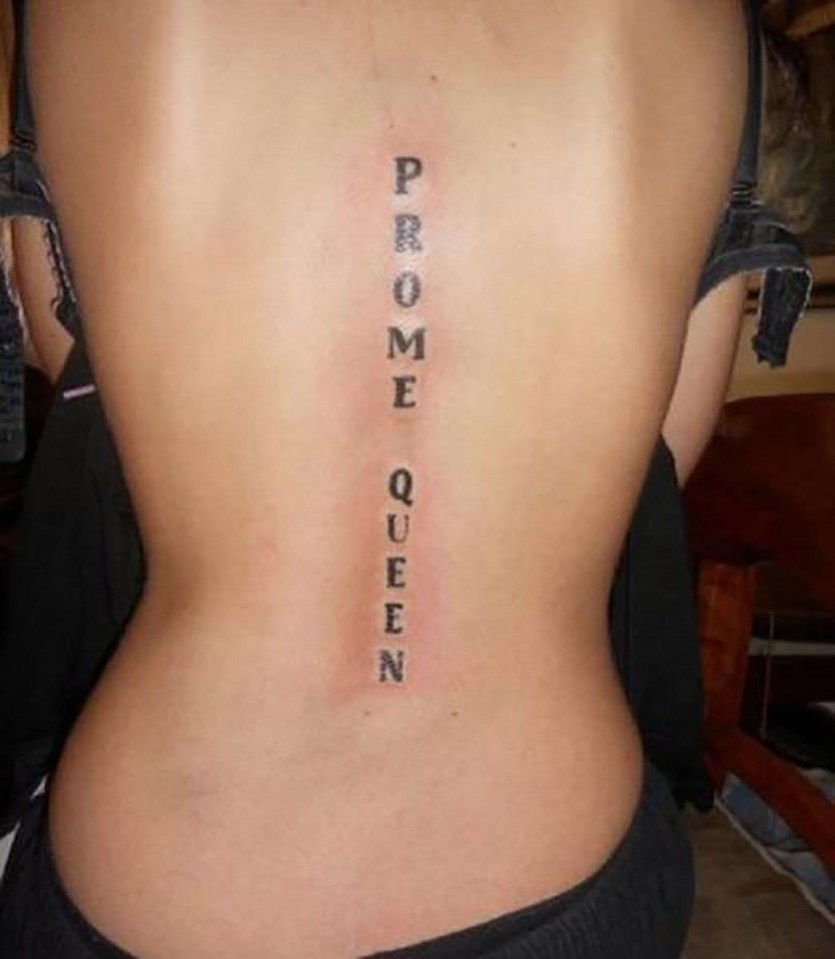 Hopefully this inking wasn’t seen by anyone at ‘prome’