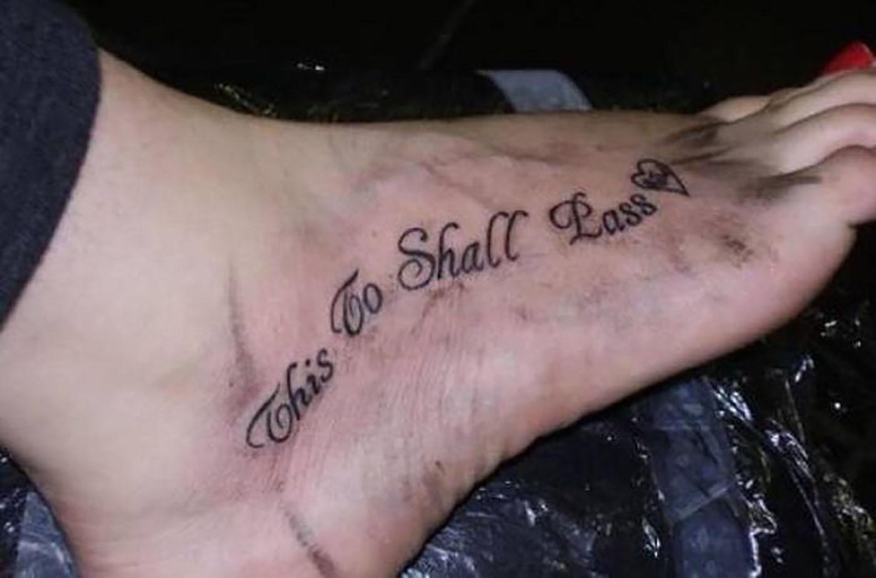 We hope this woman passed this tattoo parlour the next time