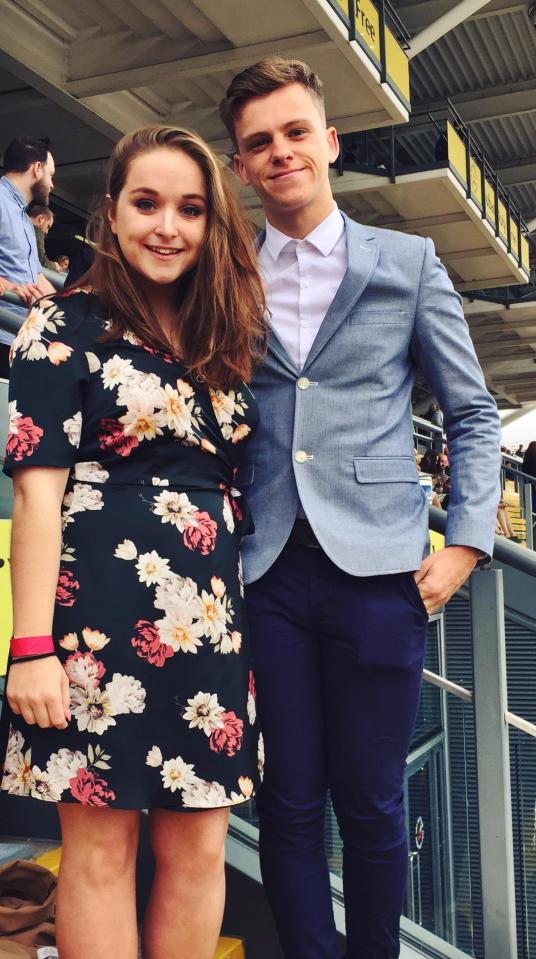 Megan, pictured with her boyfriend Adam Ferris, said her eczema has not returned since she started using udder cream