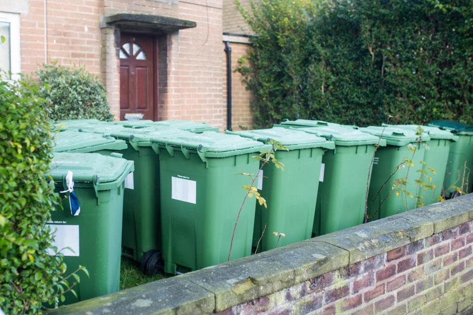  Several bins were lined up outside the home on Matlock Road