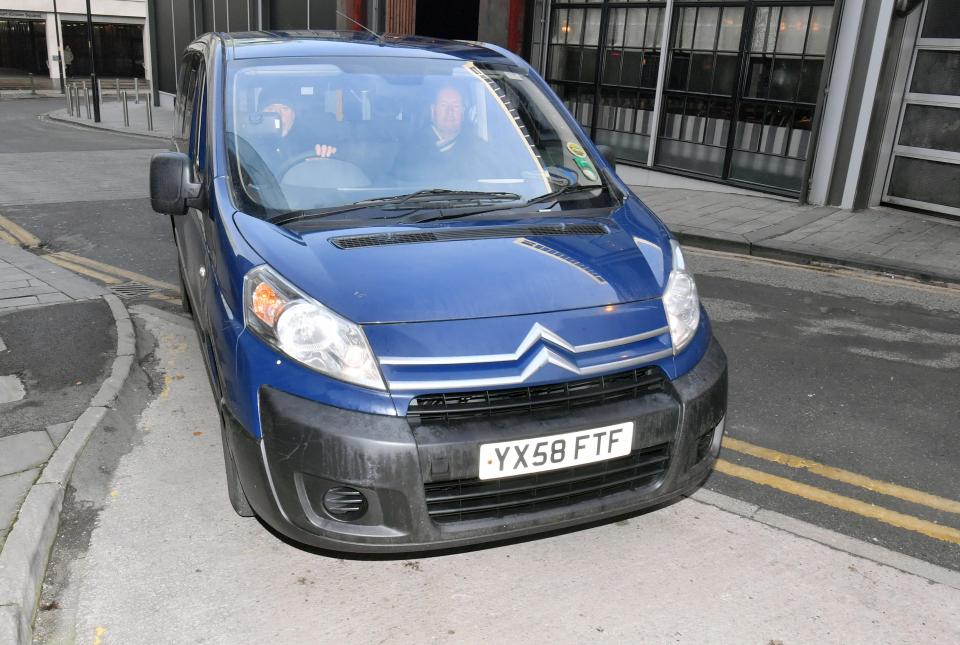  A prison van brings Barbara Coombes into court today