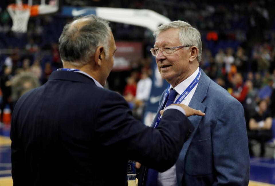 Sir Alex Ferguson was in attendance as the Boston Celtics faced the Philadelphia 76ers