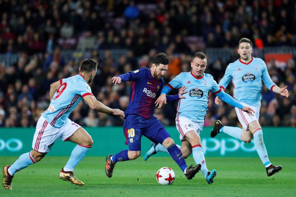  Messi mesmerises Celta's players in the 5-0 win