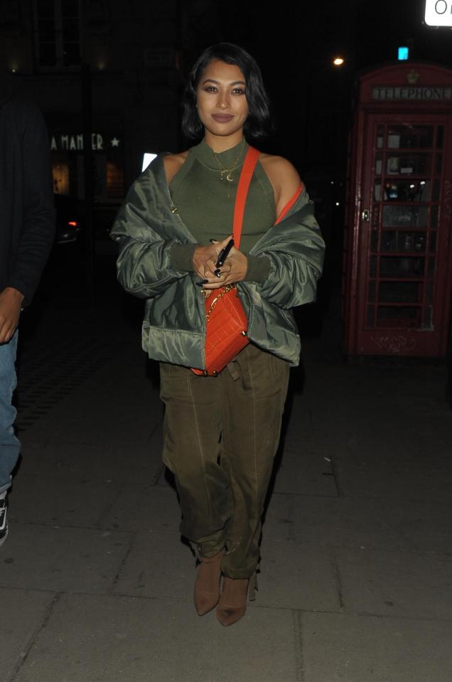  Vanessa White was a vision in green as she made her way to Tape nightclub in London for an I'm A Celeb reunion