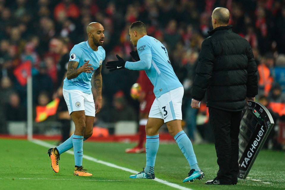  Delph was replaced by Danilo on the half-hour mark