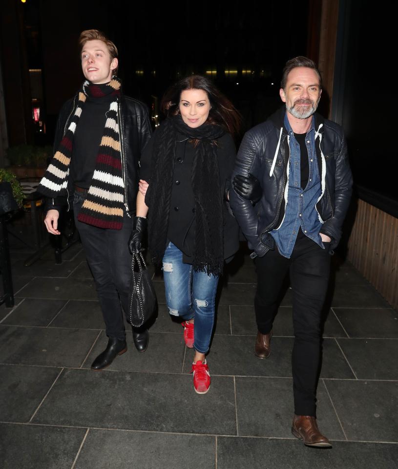  Returning Corrie star Alison King with Daniel Brocklebank, who plays Billy Mayhew, and Rob Mallard