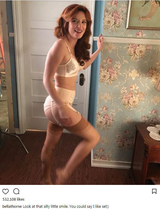  Bella looked beautiful in her classic underwear