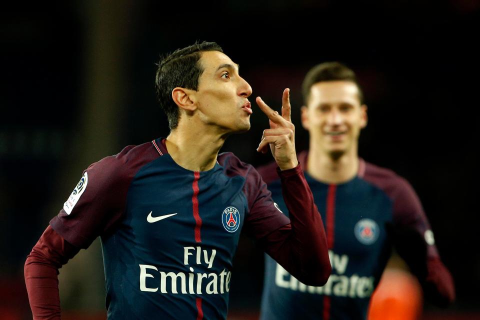  PSG flier Angel Di Maria struck twice against Dijon