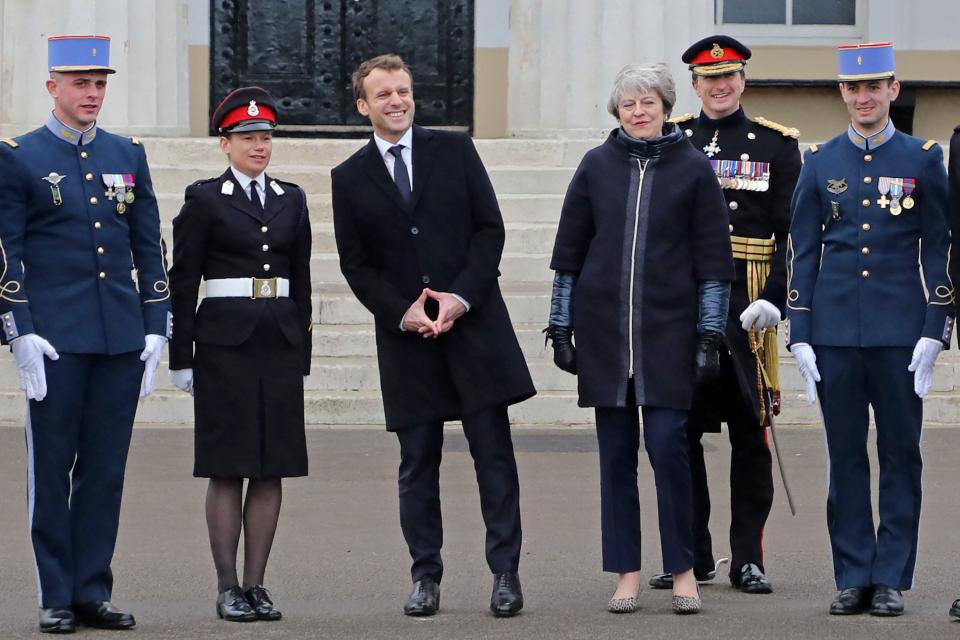  The French president also visited the Sandhurst Military Academy yesterday