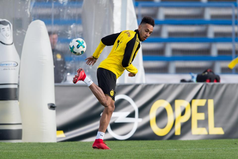  Aubameyang has been left behind to train alone while Dortmund face Hertha Berlin