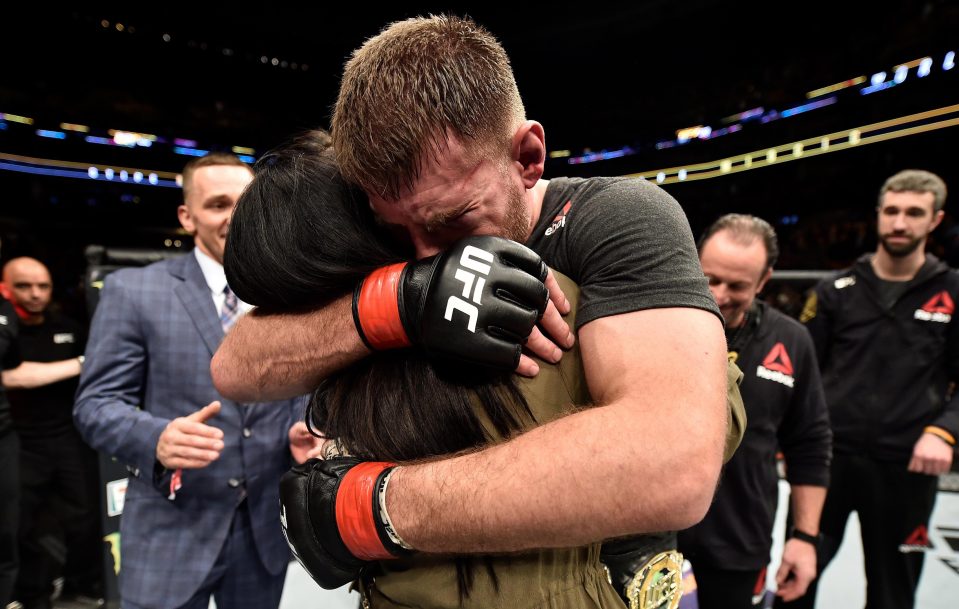  Stipe Miocic shared news of his first baby after getting the win