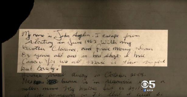 The man claiming to be John Anglin claims fellow escapee Frank Morris died in 2008 and his brother Clarence in 2011