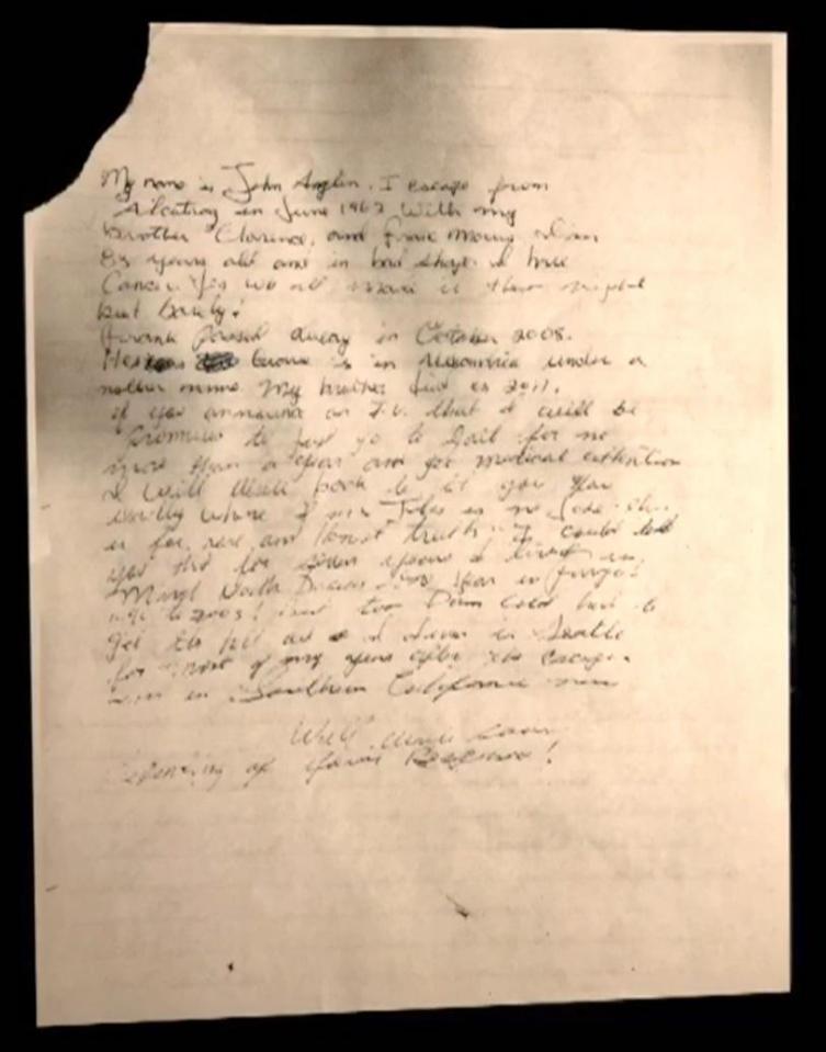 The FBI has reopened a cold case into three infamous Alcatraz escapees after receiving a letter claiming to be from one of the men