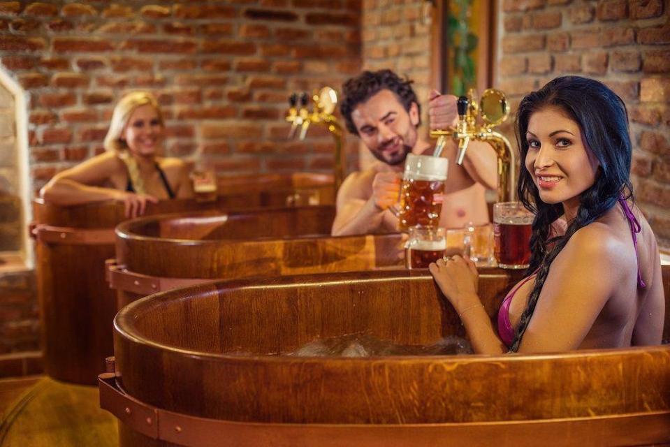  Beer spas claim that hops are good for the skin and hair