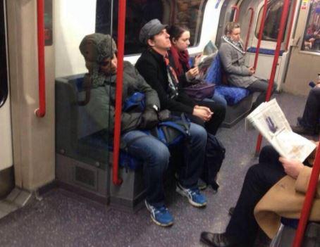  Joey Barton tried to go inconspicuous on the Tube by wearing a hat