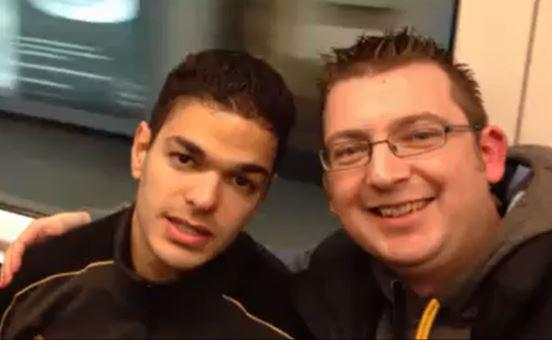  Hatem Ben Arfa looked thrilled to be recognised by a fan on the London Underground