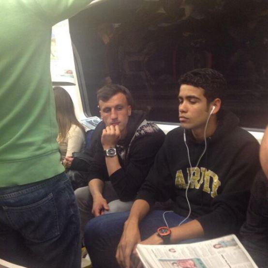  Vlad Chiriches blended in on the Tube